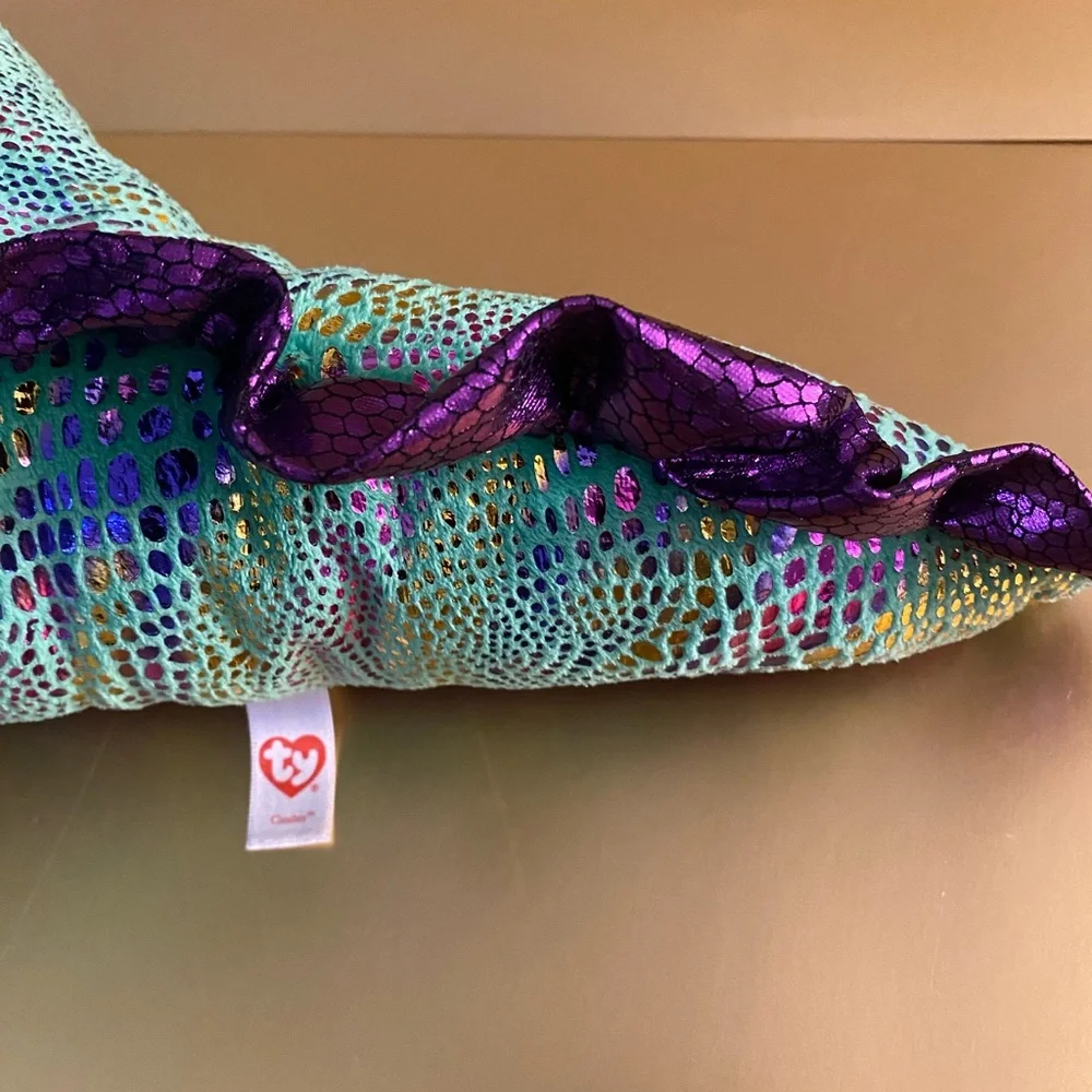 TY BEANIE BOOS CINDER the Multicolor Plush stuffed Dragon Size LARGE